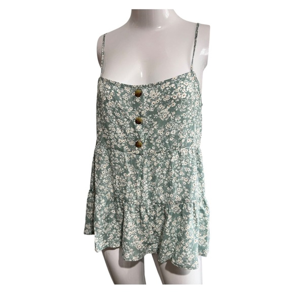 Paper Crane Blue Floral Tank - Picture 3 of 7